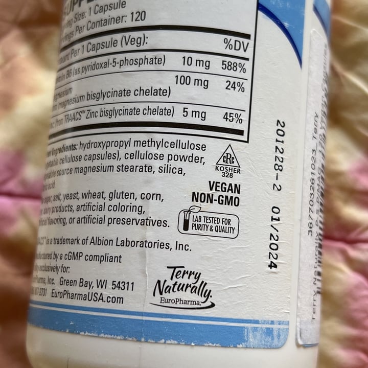 photo of Terry Naturally Vitamins Bio active magnesium complex shared by @suebedo on  15 May 2022 - review