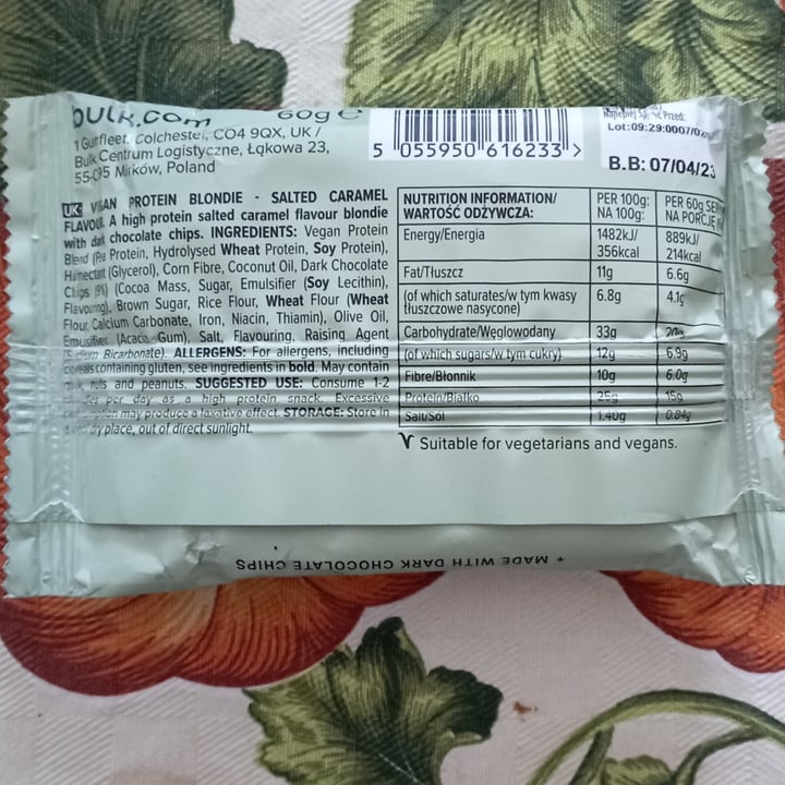 review photo of Bulk Vegan Protein Blondie Salted Caramel shared by @camillacespi on 05 Apr 2022 - review