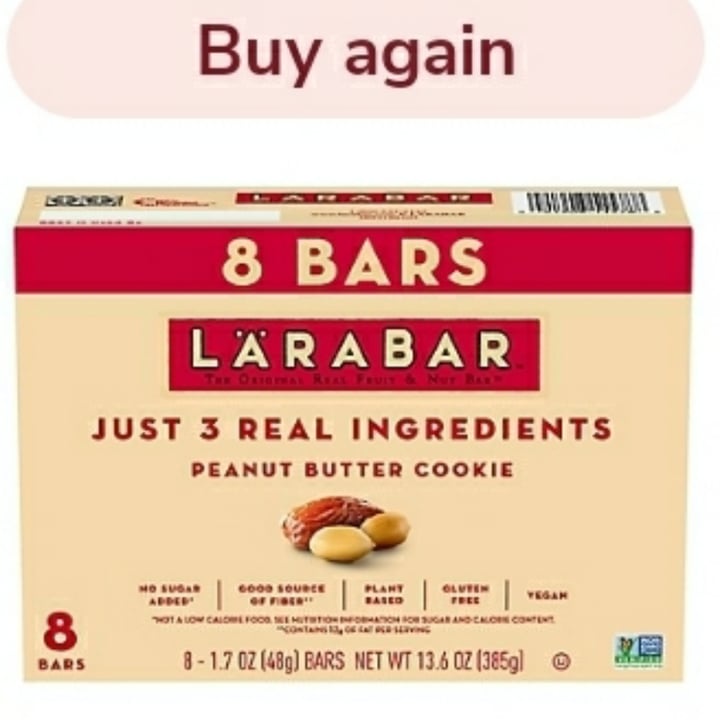 photo of Larabar Peanut Butter Cookie shared by @phlips429 on  31 May 2022 - review