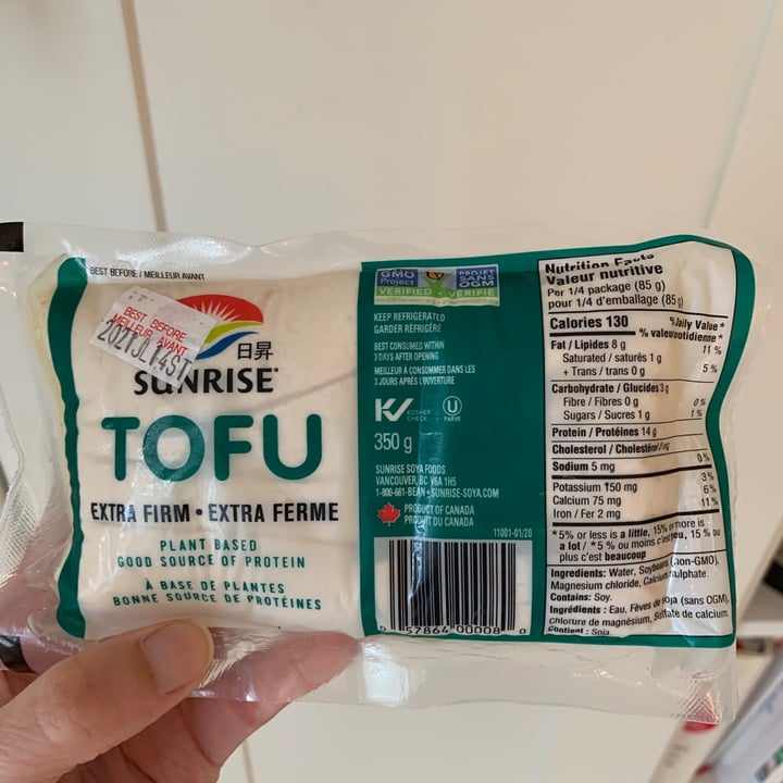 photo of Sunrise Soya Foods Extra Firm Tofu shared by @greengrrl on  26 Jun 2021 - review