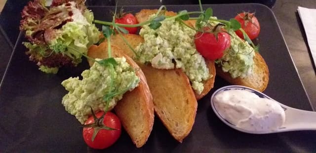 Photo of the dish “Smashed Avocado And Lemon Olive Oil Féta (Vegan)”