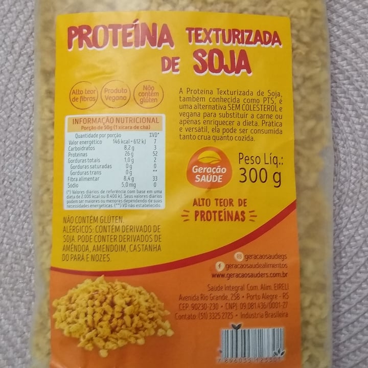 review photo of Geração Saúde Proteína de Soja Texturizada shared by @camiladias on 17 Apr 2022 - review