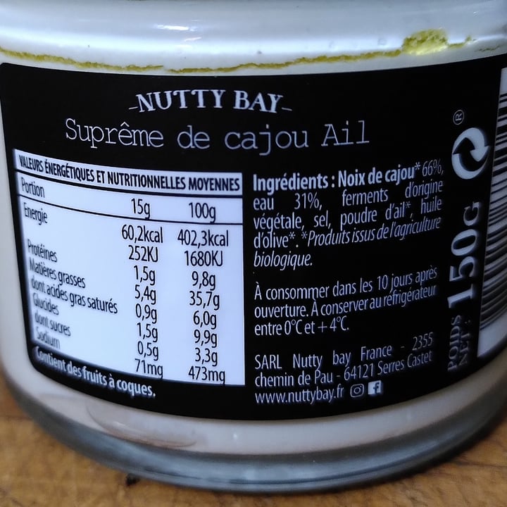 photo of Nutty Bay Cashew Cheese Garlic shared by @phanieb44 on  22 Jan 2022 - review