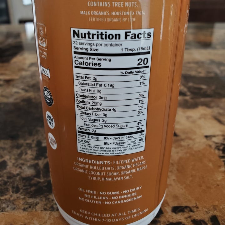 review photo of Malk Malk Pure Pecanmilk Maple shared by @nivek on 23 Jun 2020 - review
