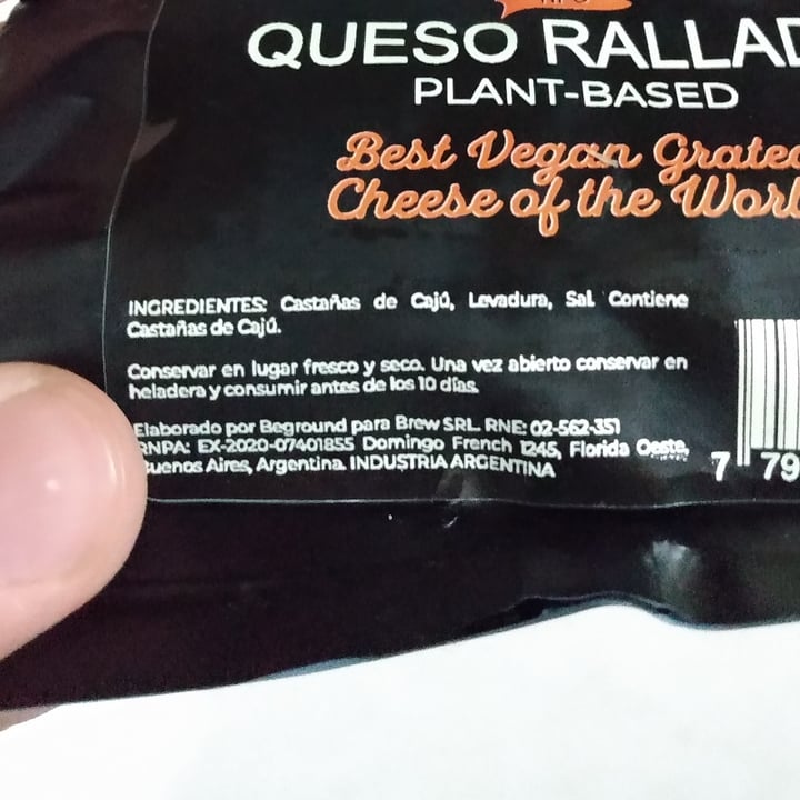 photo of Brew Queso rallado shared by @tamara-mascarini on  08 Aug 2022 - review