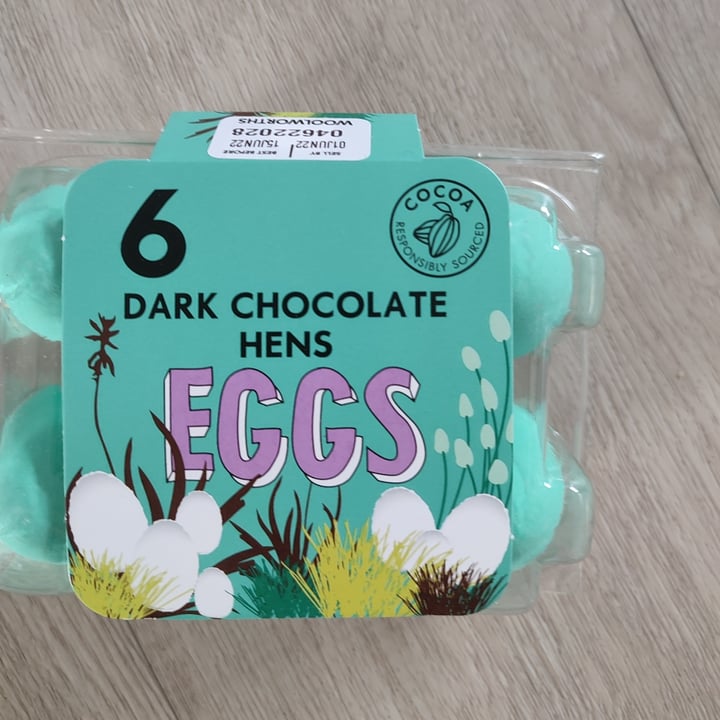 photo of Woolworths Food Dark Chocolate Hens Eggs shared by @tracyrussellct on  20 Feb 2022 - review