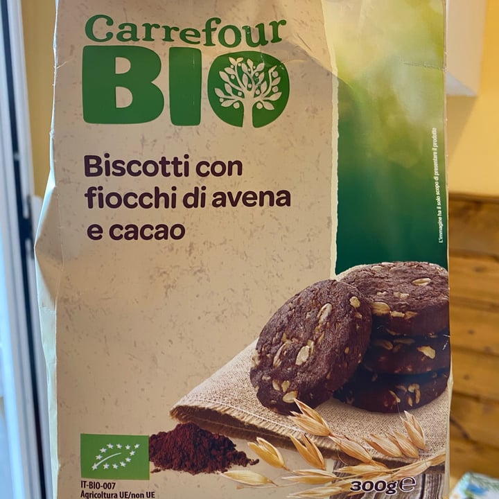 photo of Carrefour Bio Biscotti Con Fiocchi Di Avena E Cacao shared by @cricri2598 on  21 Sep 2022 - review