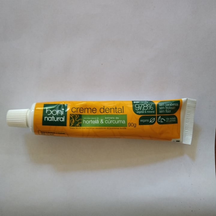 photo of Boni natural Creme Dental De Hortelã E Cúrcuma shared by @lucianeschmidt on  09 Feb 2022 - review