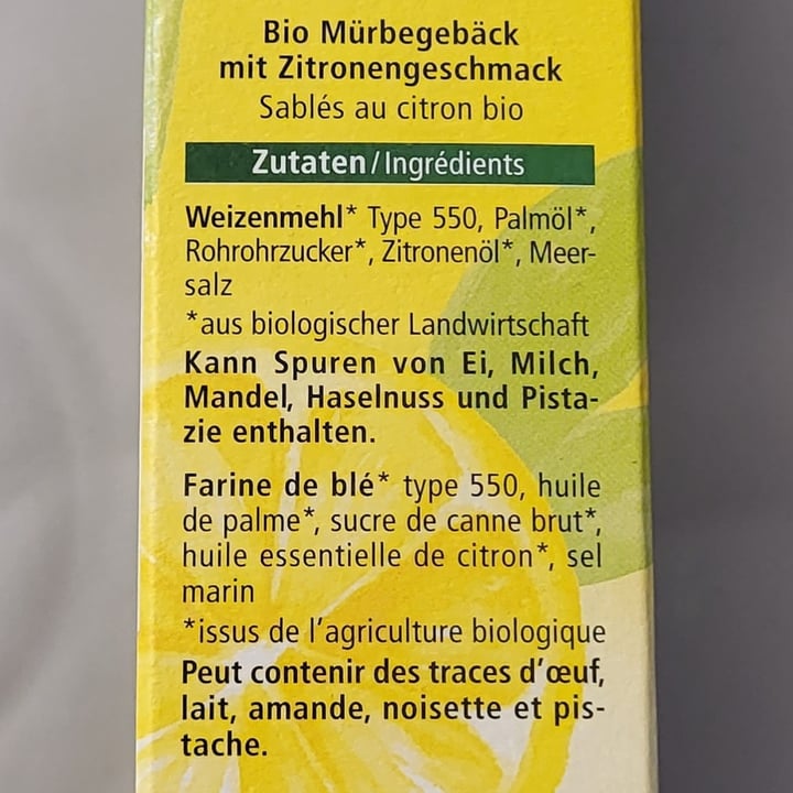 review photo of Alnatura Zitronen Sables shared by @katzerrina on 18 Dec 2022 - review
