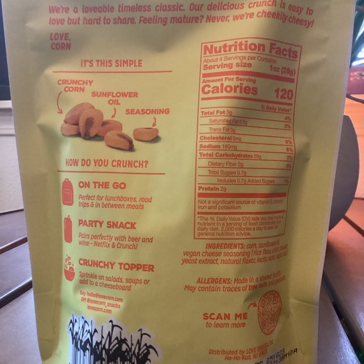 review photo of Love, Corn Vegan Cheesy shared by @ohlilian on 18 Aug 2022 - review