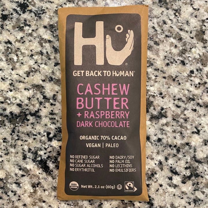 photo of Hu Kitchen Cashew Butter + Raspberry Dark Chocolate shared by @mcobianm on  10 Aug 2021 - review