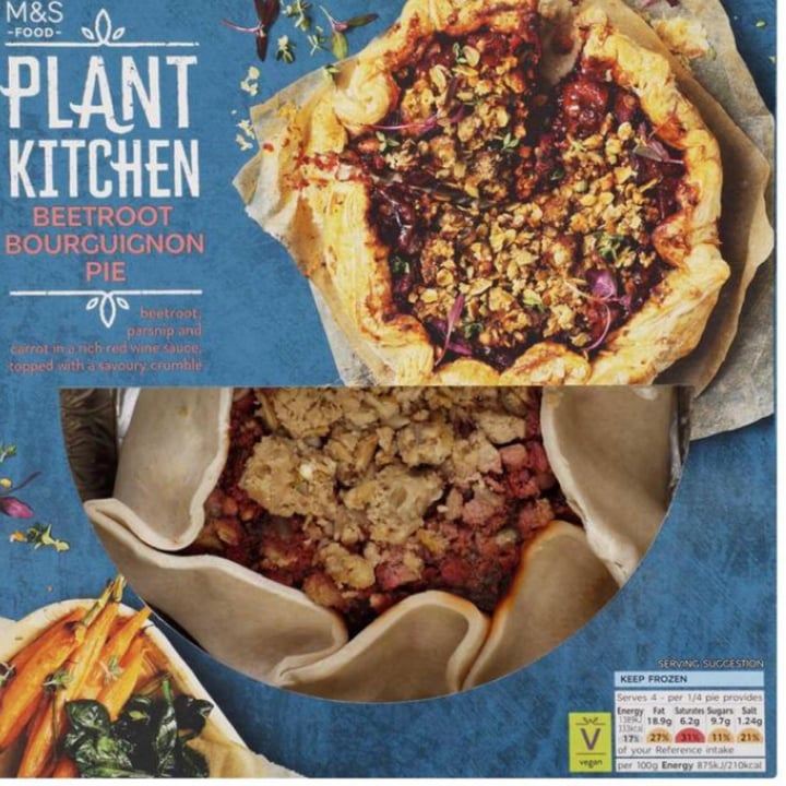 review photo of Plant Kitchen (M&S) Beetroot Bourguignon Pie shared by @karene on 25 Dec 2021 - review