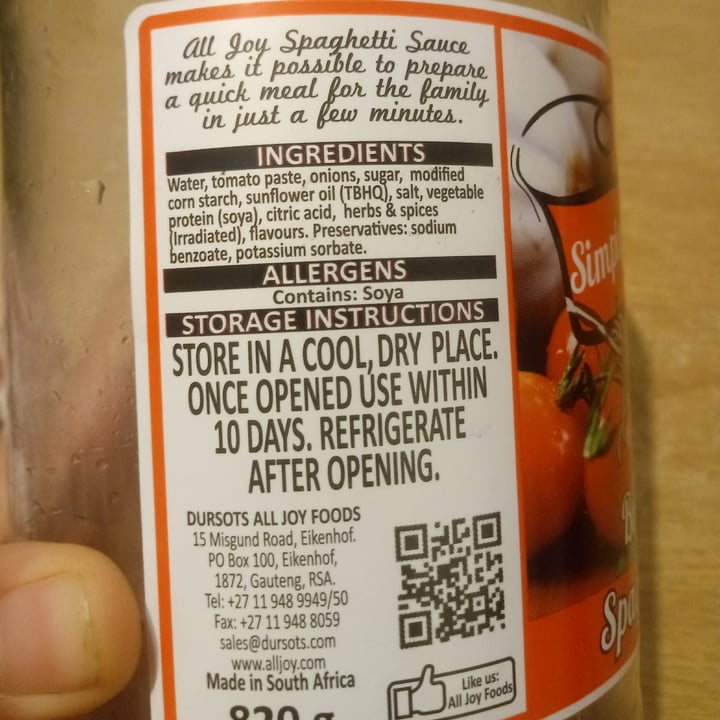 review photo of All Joy Bolognaise Spaghetti Sauce shared by @ladyhawke32 on 02 Feb 2021 - review