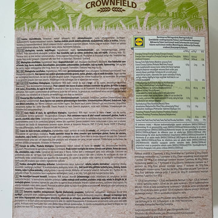 review photo of Crownfield Bio Corn organic flakes shared by @martyveg on 01 Sep 2022 - review