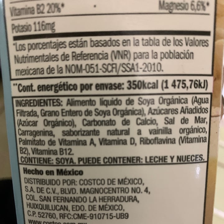 review photo of Kirkland Signature Bebida de soya orgánica sabor vainilla shared by @rodrigosinpaz on 25 Jan 2022 - review