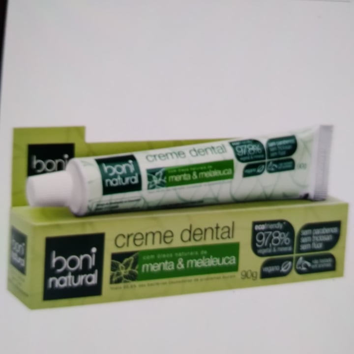 photo of Boni natural Creme Dental Menta & Melaleuca shared by @valeriazebende on  11 May 2022 - review