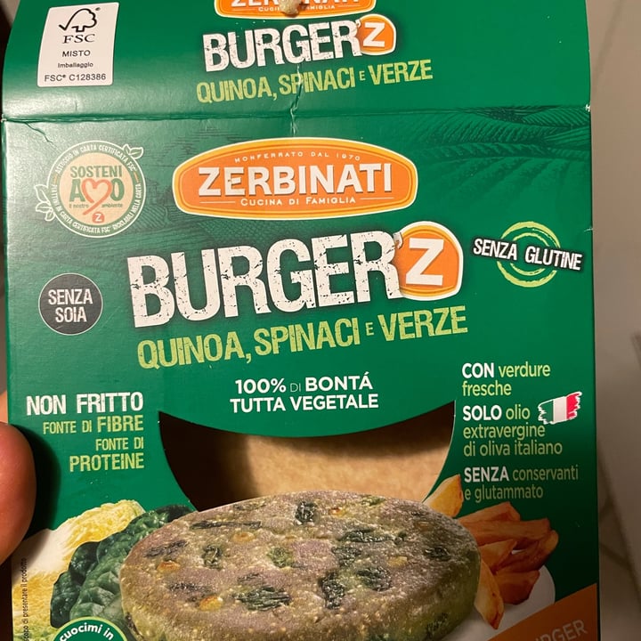 photo of Zerbinati Burgerz Quinoa Spinaci e Verze shared by @maryp95 on  11 Feb 2022 - review