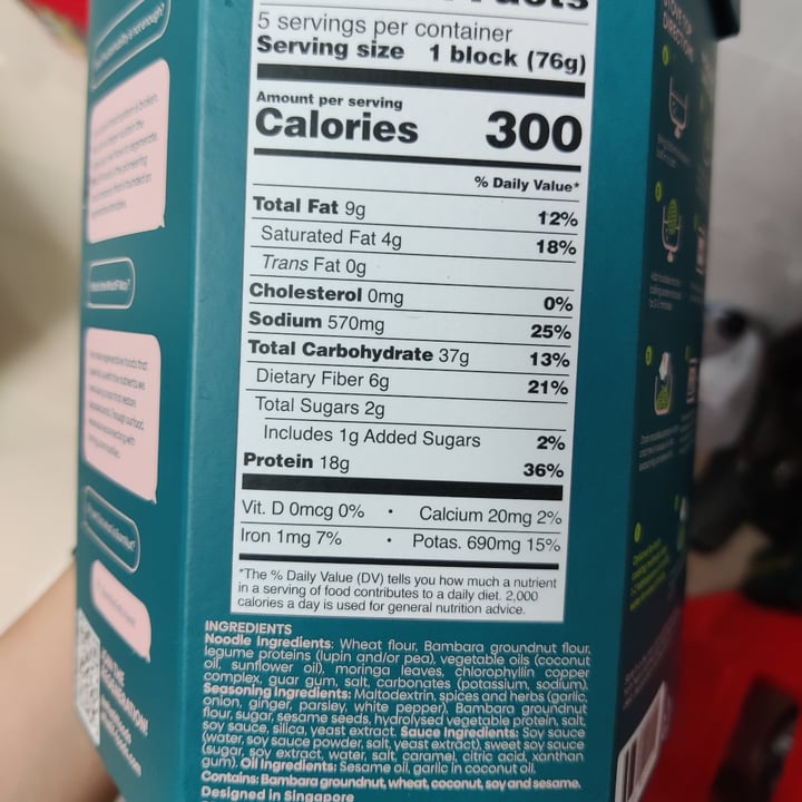 review photo of WhatIF Foods Moringa Healthy High Protein Noodles - Sesame Garlic shared by @baybeemon on 25 Feb 2022 - review