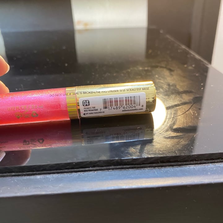 review photo of Milani Stellar Lights Holographic Lip Gloss Prismatic Pink shared by @alicegoldweight on 11 Jul 2020 - review