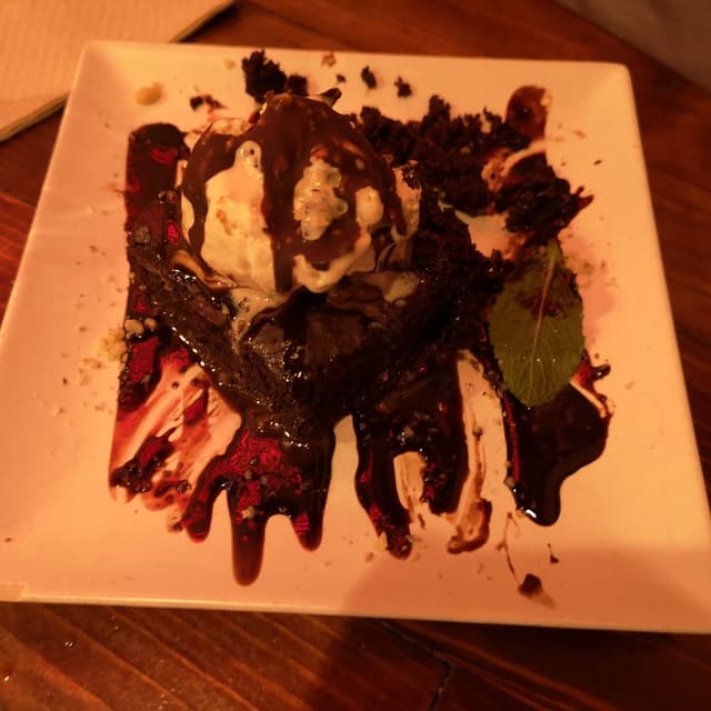 Foto do prato “American Brownie”