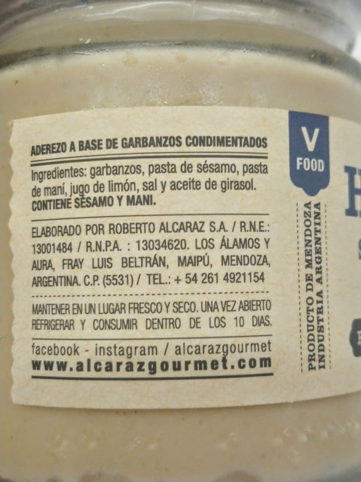 photo of Alcaraz Gourmet Hummus de Sésamos y Limon shared by @ma-ga on  20 Apr 2020 - review