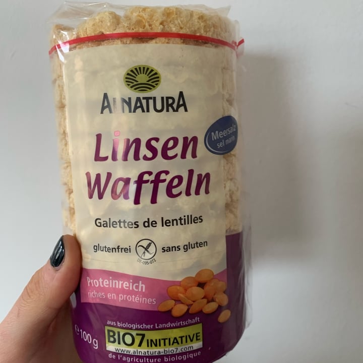 photo of Alnatura Linsenwaffeln shared by @veganbypauline on  07 Apr 2022 - review