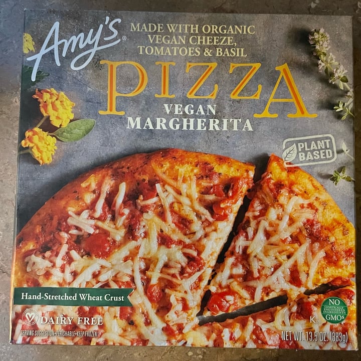 photo of Amy’s Amy’s Vegan Margherita Pizza shared by @thevagrantvegan on  15 Jul 2022 - review