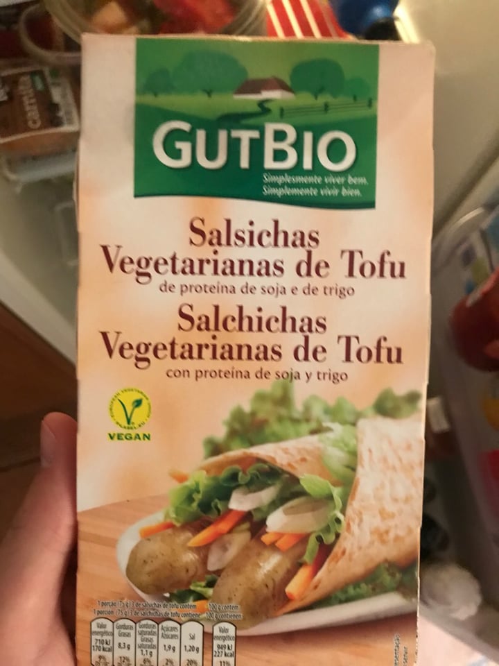 photo of GutBio Salchichas Vegetarianas de Tofu shared by @veganxex on  22 Jul 2019 - review