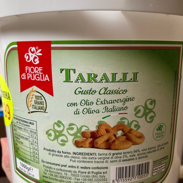 photo of Fiore di Puglia Taralli gusto classico shared by @chiaracrs on  04 Apr 2022 - review