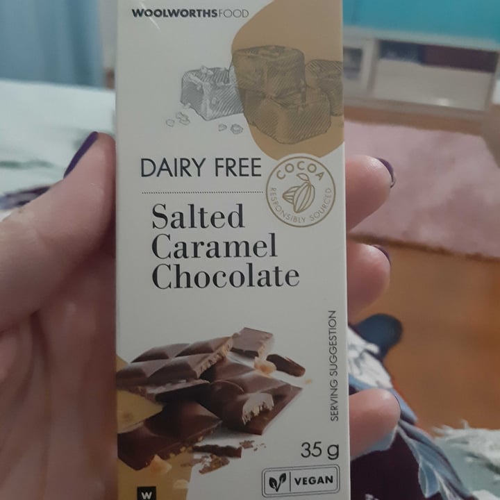 photo of Woolworths Dairy Free Salted Caramel Chocolate shared by @lianapapa on  26 Mar 2021 - review