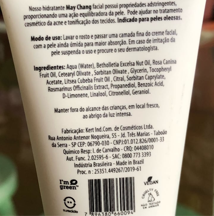 photo of Terral Natural Creme Facial Suave May Chang 45g shared by @kellychris on  06 Jun 2022 - review