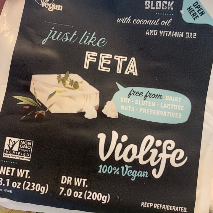 photo of Violife Greek White (Block/Panetto) shared by @veganshannon on  14 Apr 2020 - review