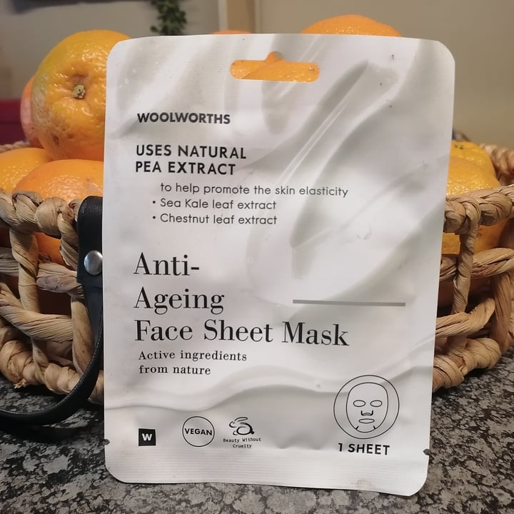 review photo of Woolworths Anti-Ageing Face Sheet Mask shared by @elainemyburgh on 29 Jun 2022 - review
