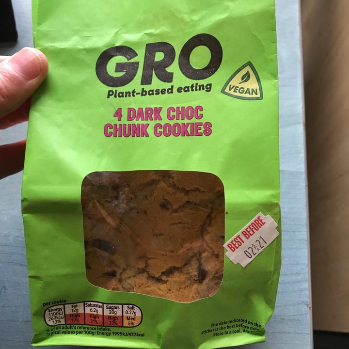 review photo of GRO Dark choc chunk cookies shared by @gu on 07 Apr 2021 - review