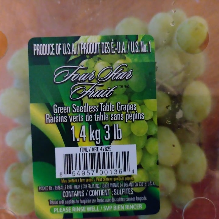 photo of four star frut Green seedless table grape shared by @hungrywoman on  11 Nov 2021 - review