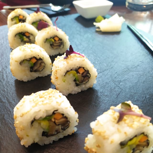 Foto del plato “Sushi vegan”