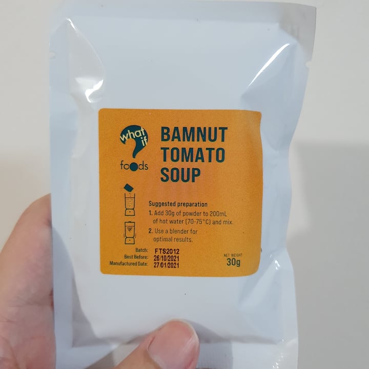 photo of WhatIF Foods BamNut Tomato Soup shared by @shengasaurus on  24 Mar 2021 - review