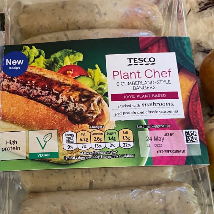 photo of Tesco 6 Cumberland-Style Bangers shared by @erebusrc on  31 May 2020 - review