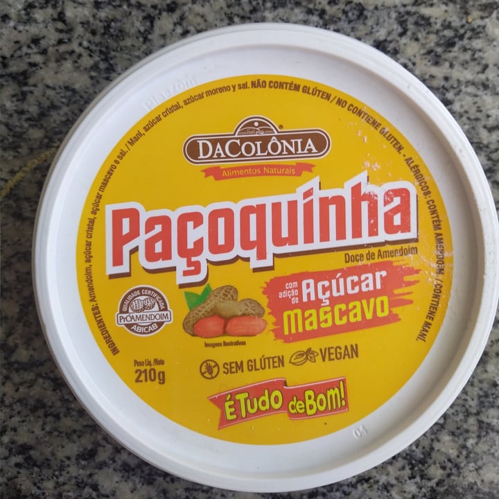 photo of DaColônia Paçoquinha Açúar Mascavo  shared by @carolinacorsi on  02 Aug 2022 - review