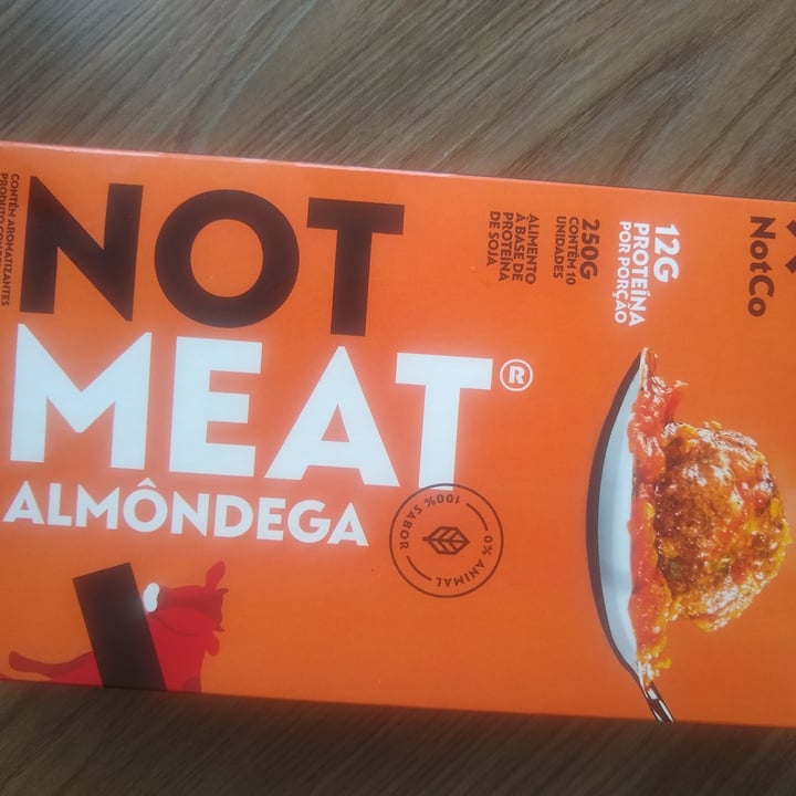photo of NotCo Not Meat Almôndegas shared by @marcusviniciuscosta on  17 Oct 2022 - review