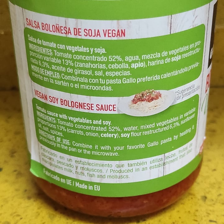 photo of Gallo Salsa Boloñesa shared by @rebeca-rs on  09 Jul 2021 - review