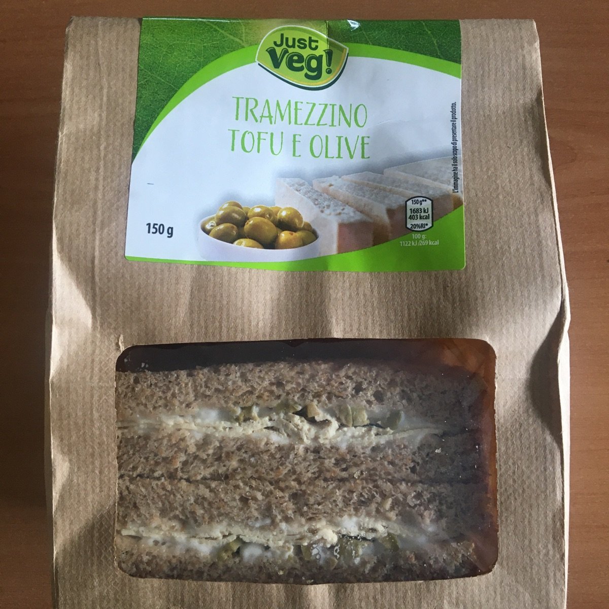 Just Veg (ALDI España) Tramezzino Tofu E Olive Reviews abillion