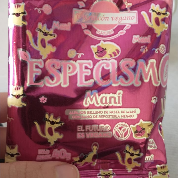 photo of Un Rincón Vegano Especismo Alfajor Relleno de Pasta de Maní con Baño de Repostería Negro shared by @cosmicginger on  19 Jun 2021 - review