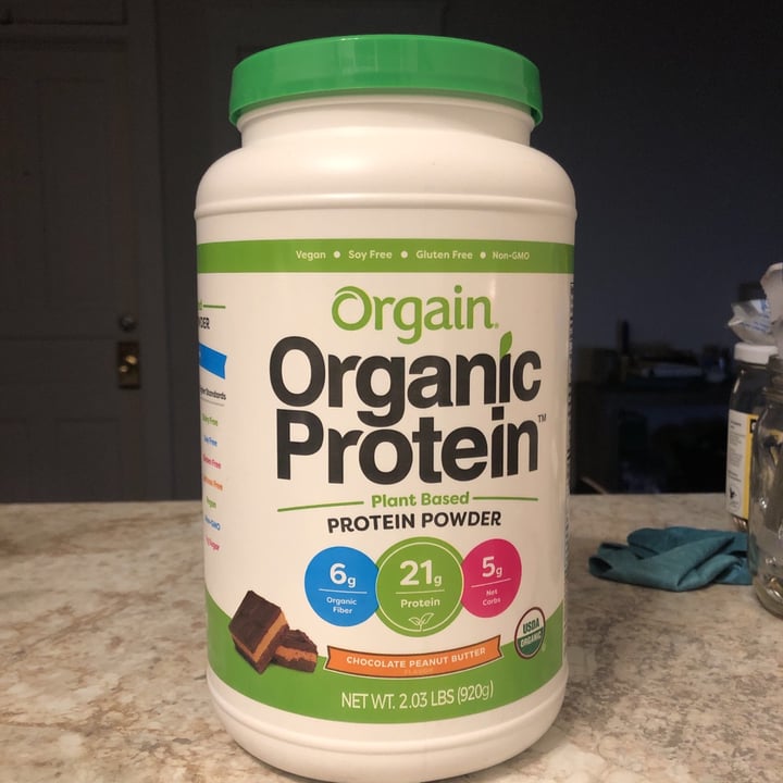photo of Orgain Chocolate Peanut Butter Protein Powder shared by @beepeachiee on  20 Jul 2020 - review