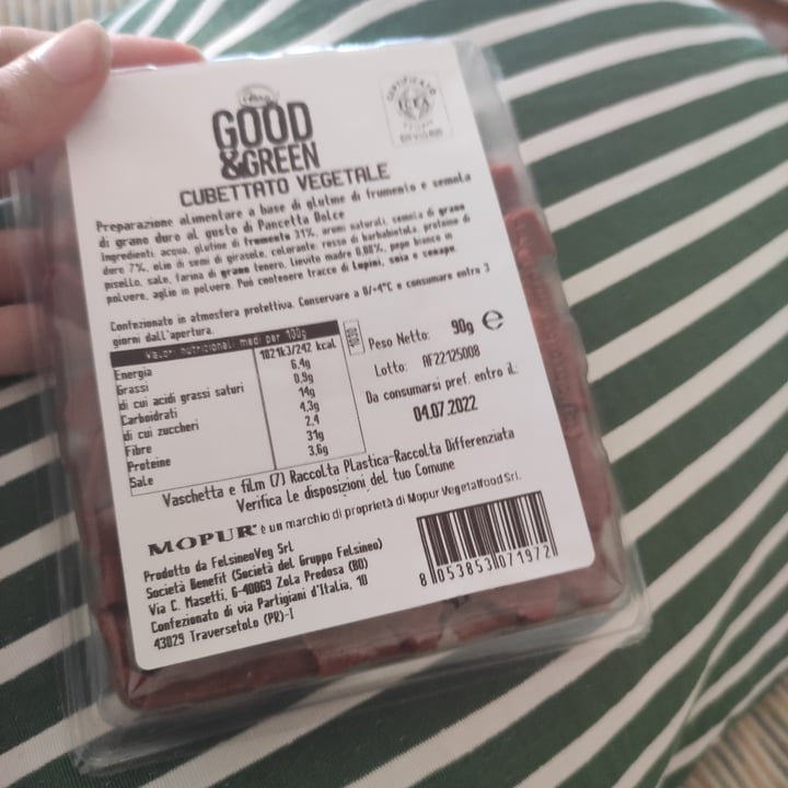 photo of Mopur vegetalfood Cubetti Vegetali - Gusto pancetta dolce shared by @iseuz on  13 Jun 2022 - review