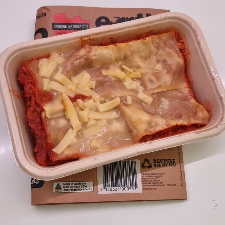 photo of Coco and Lucas Earth Meatless Lasagne shared by @tomruff on  09 Sep 2021 - review