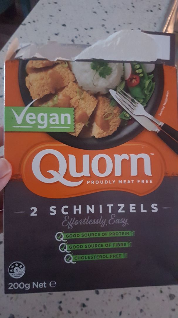 photo of Quorn Crumbed Schnitzels shared by @kmazz on  28 Jul 2020 - review