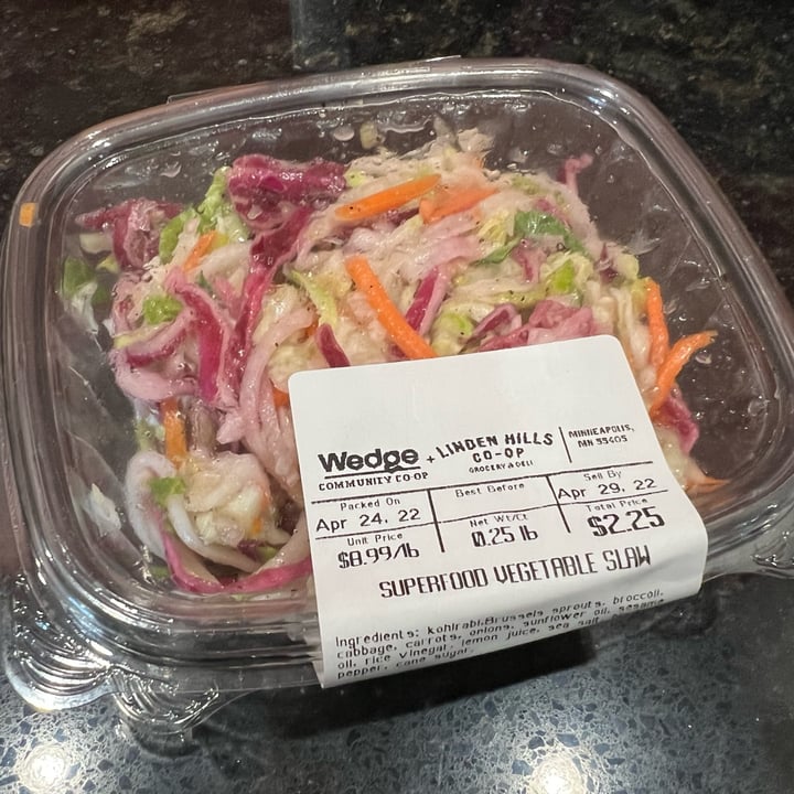 photo of Wedge Community Co-op Superfood Vegetable Slaw shared by @katiewink on  26 Apr 2022 - review