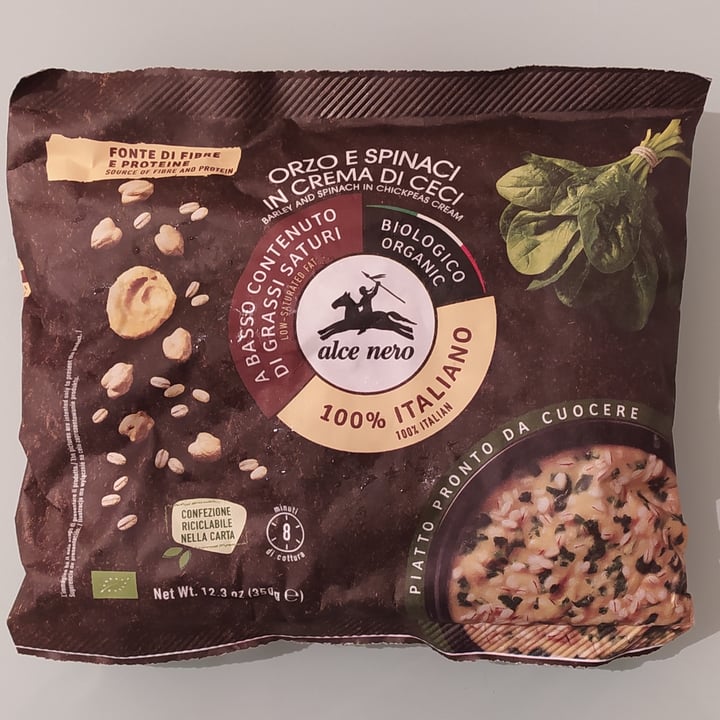 review photo of Alce Nero Orzo e spinaci in crema di ceci shared by @mmmara on 16 Nov 2022 - review