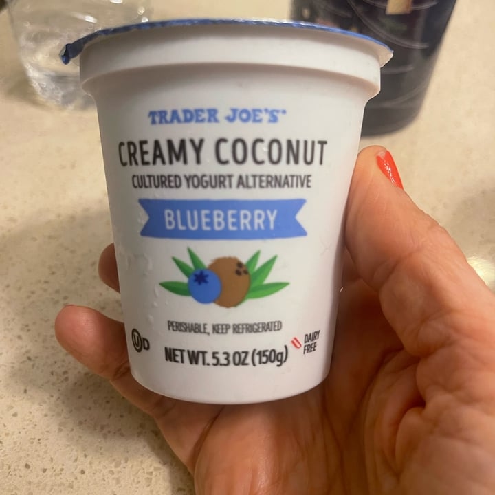 photo of Trader Joe's Cultured Coconut Milk Blueberry Yogurt shared by @retorres on  02 May 2022 - review